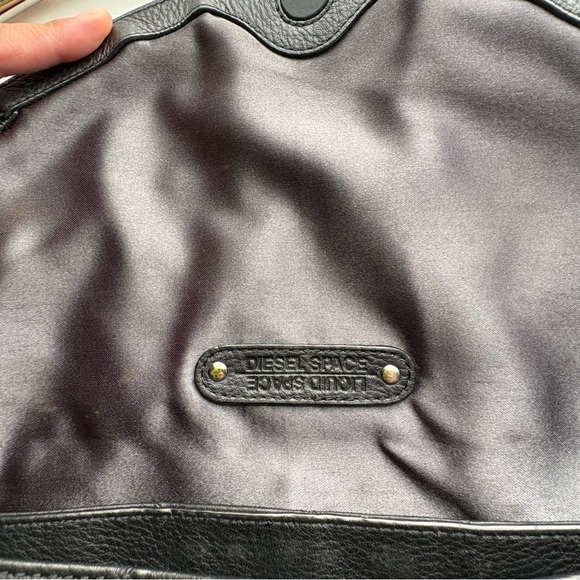 Vintage Diesel Space Y2K Liquid Space Leather Hoop Circle Round Bag - Picture 8 of 17